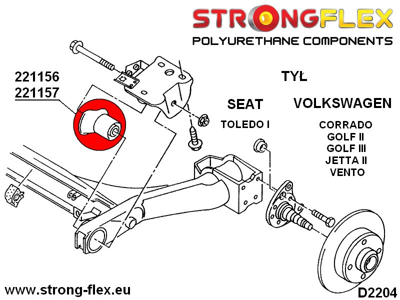 Hinterer Subframe Bush 57mm Sport