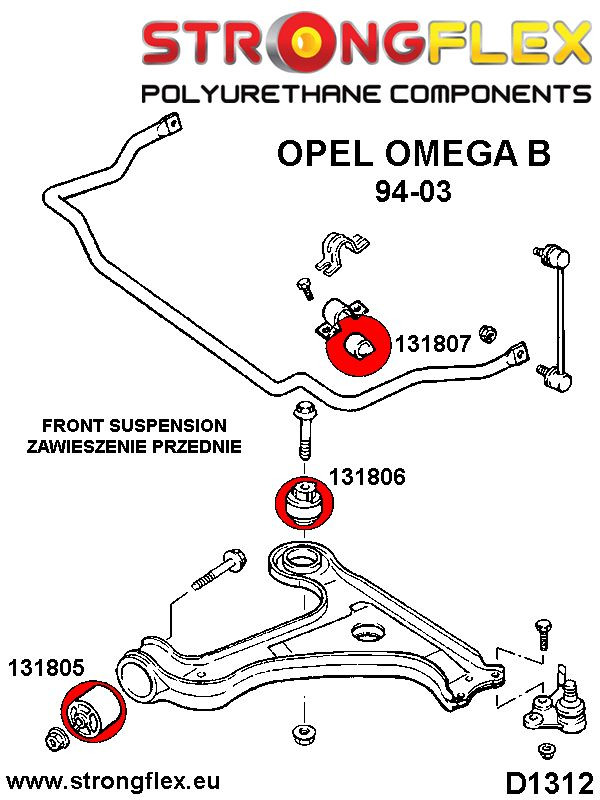 Vorderer niedrigerer Wishbone-Buschsport