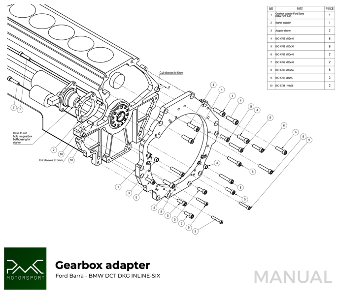 Adapterplatte Ford Barra