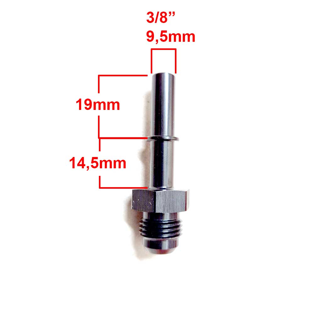 AN6 männlich - 3/8" 90° weiblicher Schnellanschluss