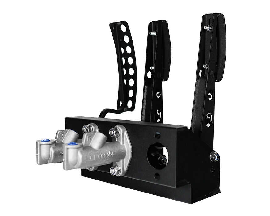 OBP Bodenmontierte Pedalbox 3 Pedale 2x Hauptzylinder (Kabelkupplung)