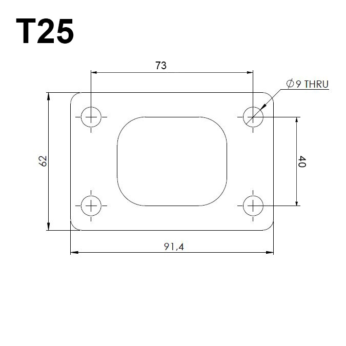 T25 Turbo Flansch SS