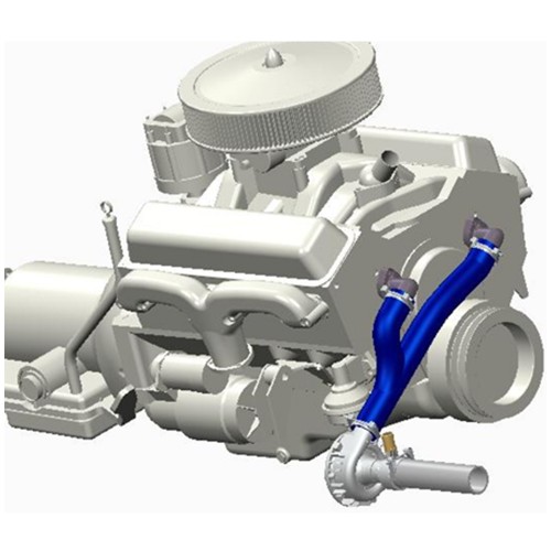 Davies Craig Chevrolet Big Block Elektrischer Wasserpumpenadapter kit (Blauer Schlauch)