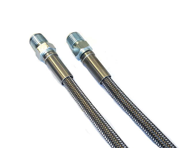 Stahl geflochtener Kupplungsschlauch 25cm
