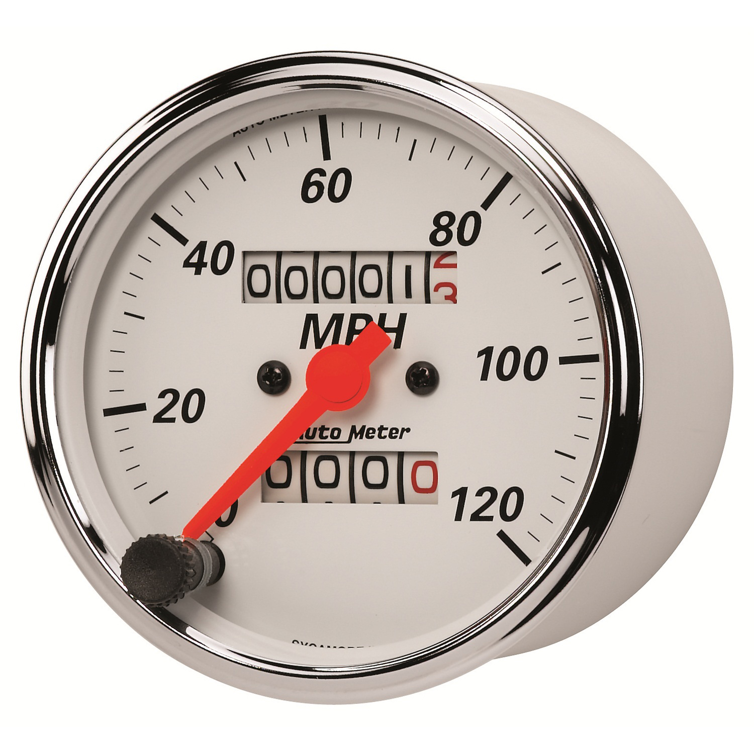 3-1/8" Drehzahlmesser, 0-120 Mph, Arctic White