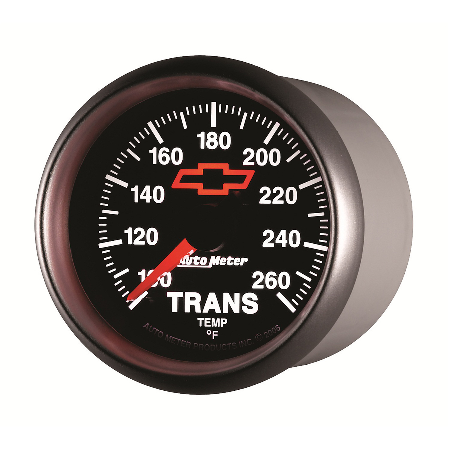 2-1/16" Getriebetemperatur, 100-260 °F, Chevy Red Bowtie, Black