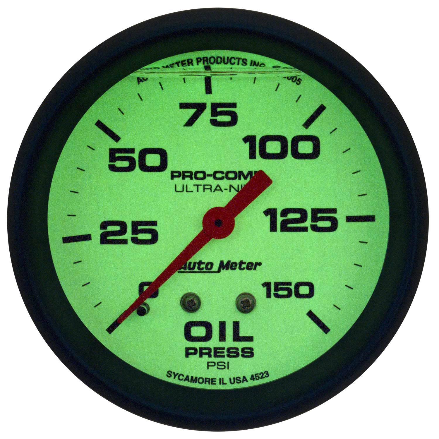 2-5/8" Öldruck, 0-150 Psi, Liquid Filled, Ultra-Nite