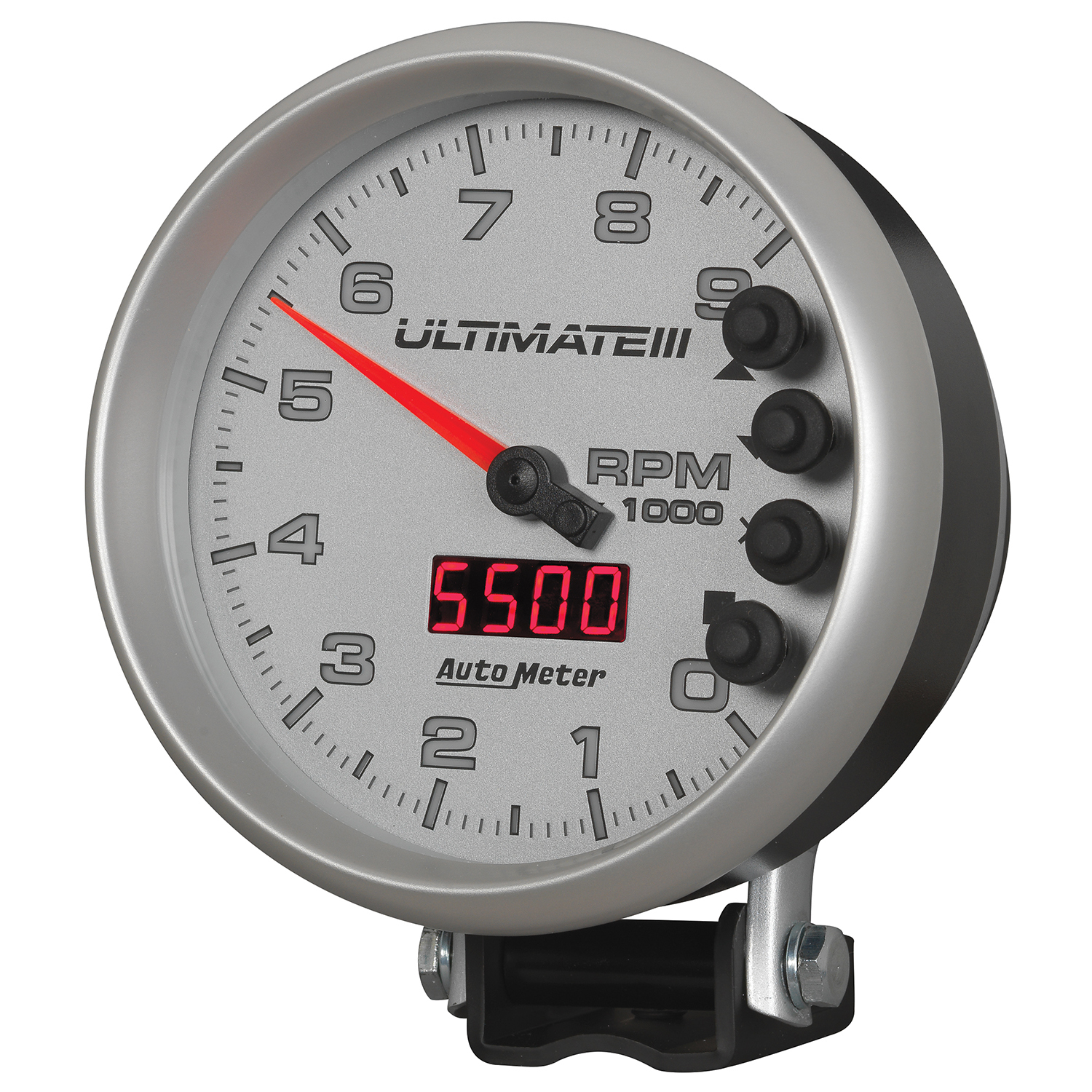5" Drehzahlmesser, 0-9000 Rpm, Sockel, Ultimate Iii Playback, Silver