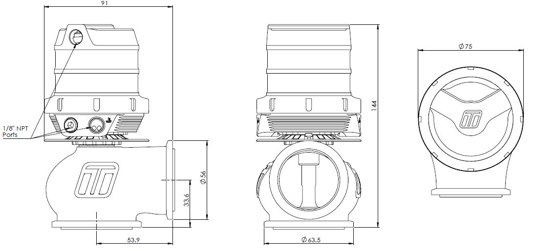 Turbosmart" HP" WG GEN-V Hyper-Gate 45