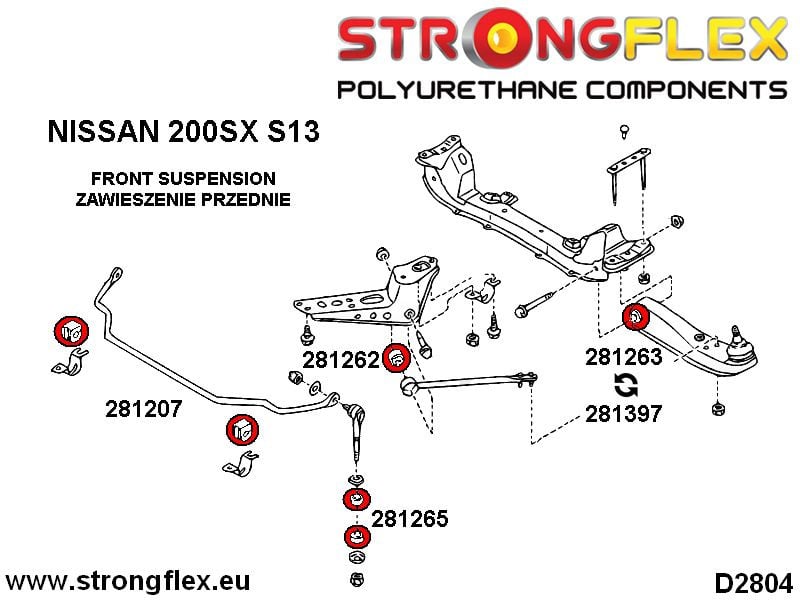 Front Anti Roll Bar Link Bush Sport