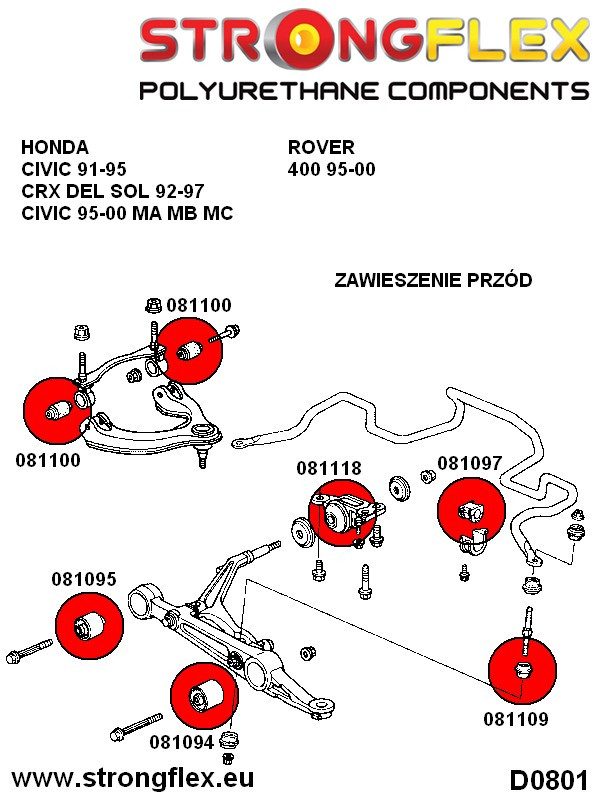 Front-Suspension Bush-Kit Sport