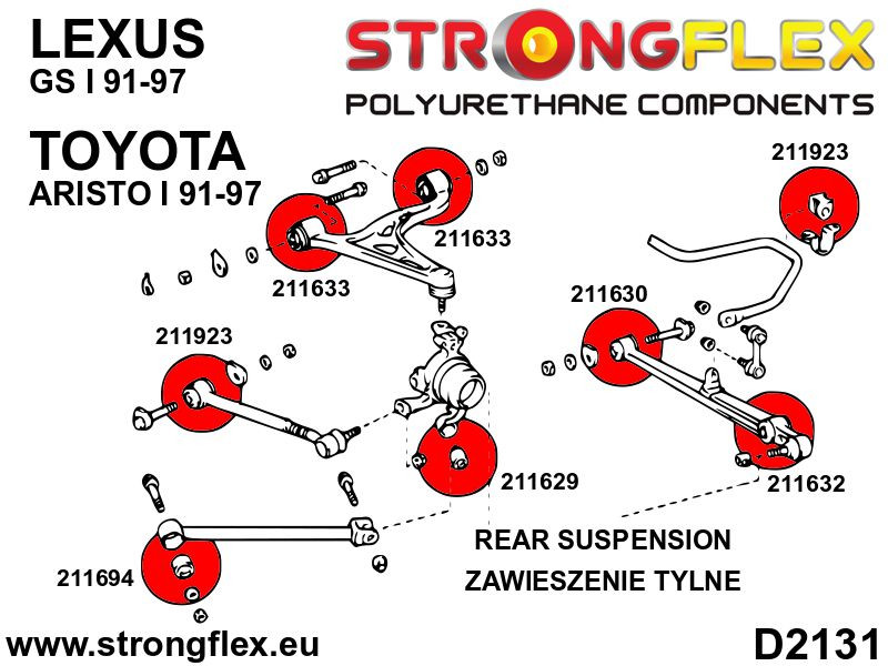 TOYOTA SUPRA MKIV HINTERES ARM HEAD HINTER BUSH SPORT