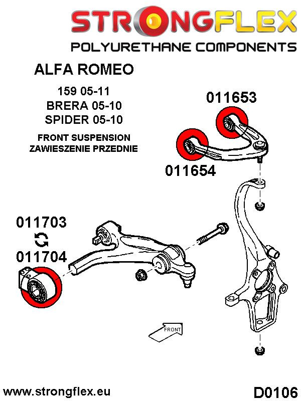 Vorderer unterer Arm-hinterer Busch 54mm Sport