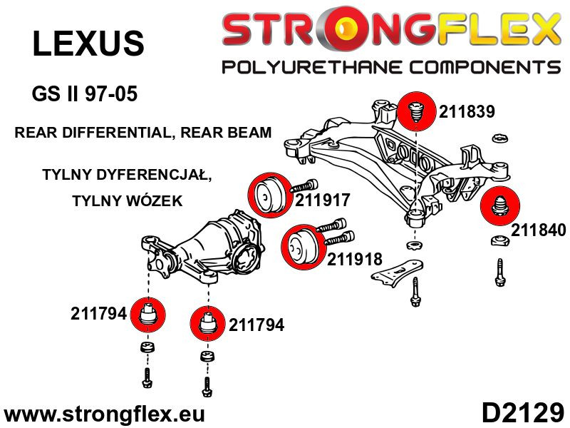 TOYOTA SUPRA MKIV HINTER DIFF-MOUNT - Vorderbuchse