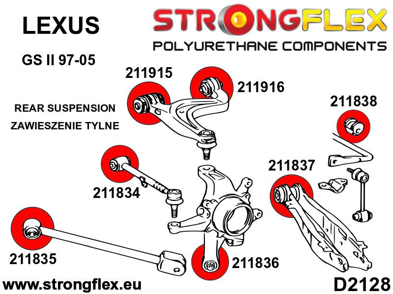 Hinterrad-Suspension-Busch-Kit