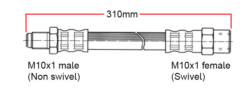 Bremsschlauch hinterer Volvo 240/740/940 mit S60R/V70R 4-Kolbenbremssattel