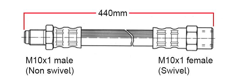 Bremsschlauch Front Drifting Volvo 240/740/940 mit S60R/V70R 4-Kolben Bremssattel