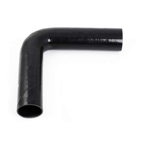 Silikonschlauch schwarz 90 Grad lange Beine 1,5" (38mm)