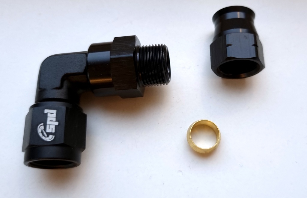 AN8 - 1/2" weibliches Aluminium-Röhrenschneider-Futter - 90°
