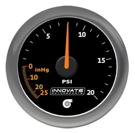 Innovate Analog MTX-A 20 PSI Vacuum/Boost Gauge Kit,Black Di