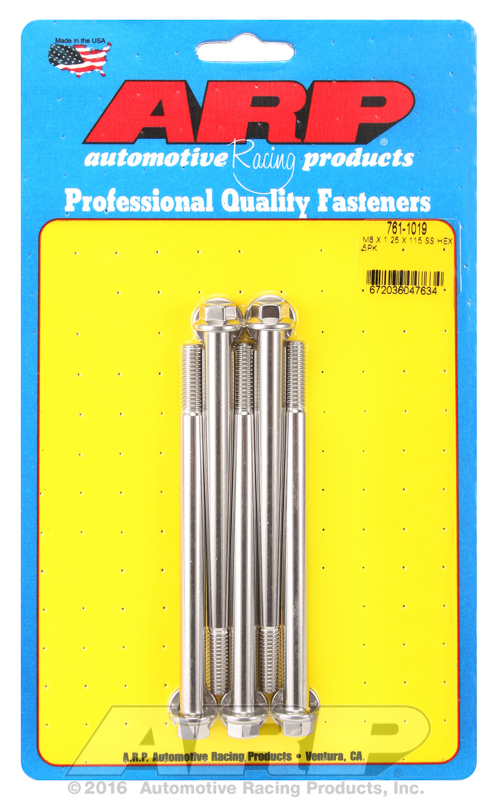 ARP M8 x 1.25 x 115 hex SS bolts