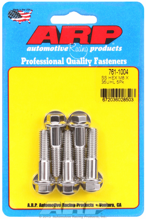 M8 x 1.25 x 35 hex SS bolts (5pcs)