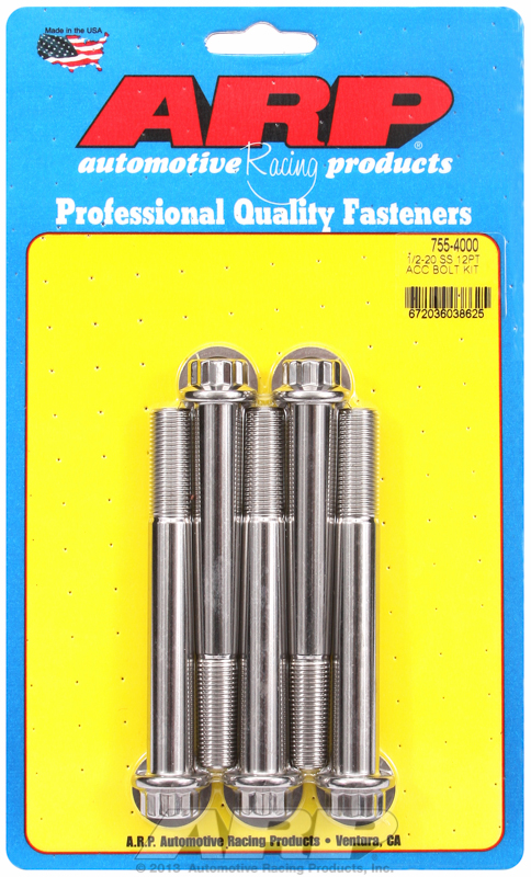 ARP Bolt Kit 1/2-20 x 4.000 SS 12PT