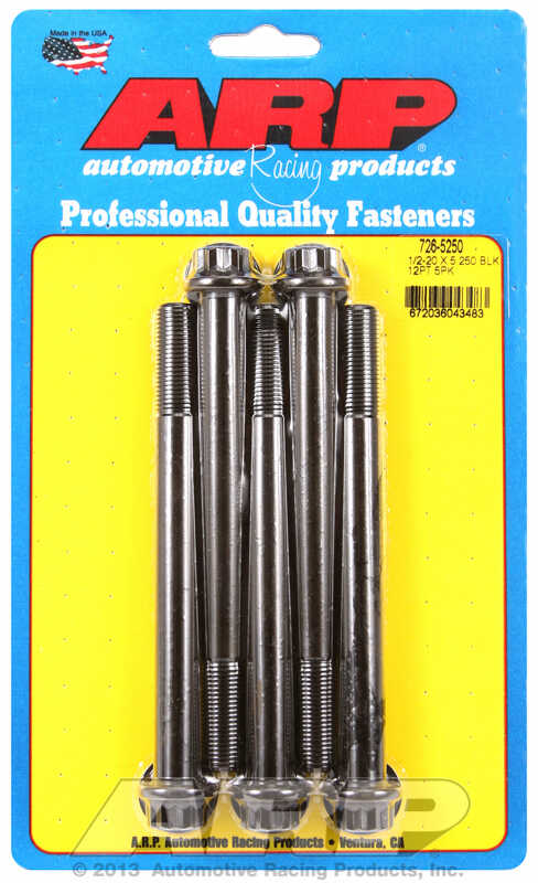 ARP Bolt Kit 1/2-20 x 5.250 Black Oxide 12PT