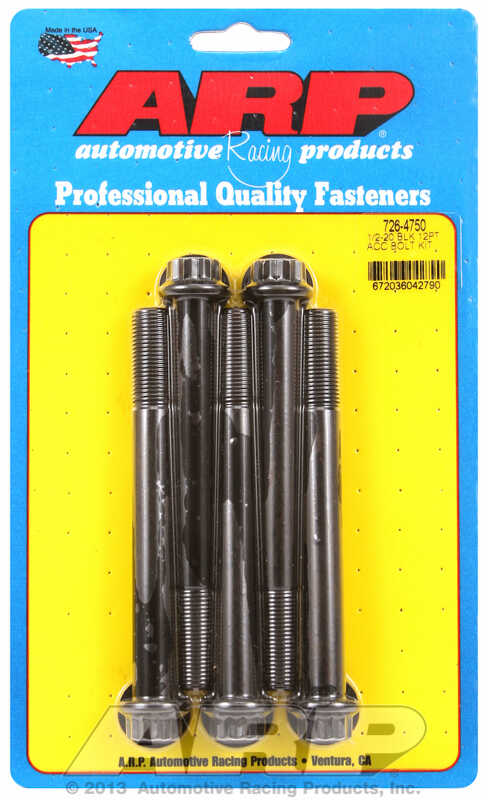 ARP Bolt Kit 1/2-20 x 4.750 Black Oxide 12PT