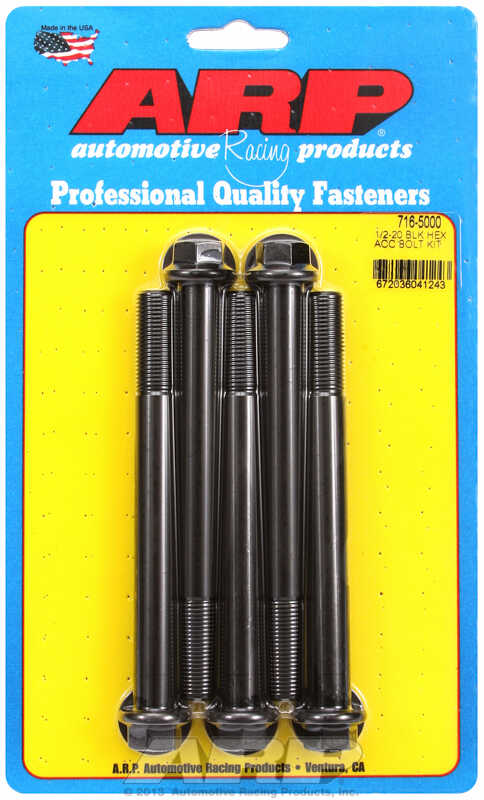 ARP Bolt Kit 1/2-20 x 5.000 Black Oxide Hex