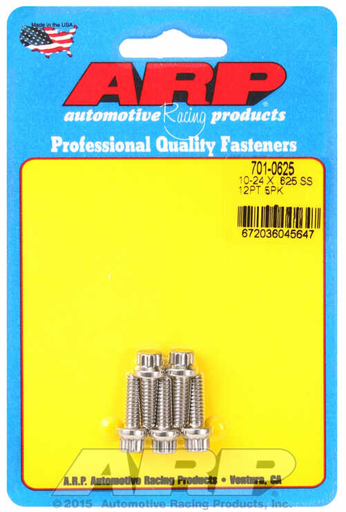 ARP 10-24 x .625 12pt SS bolts