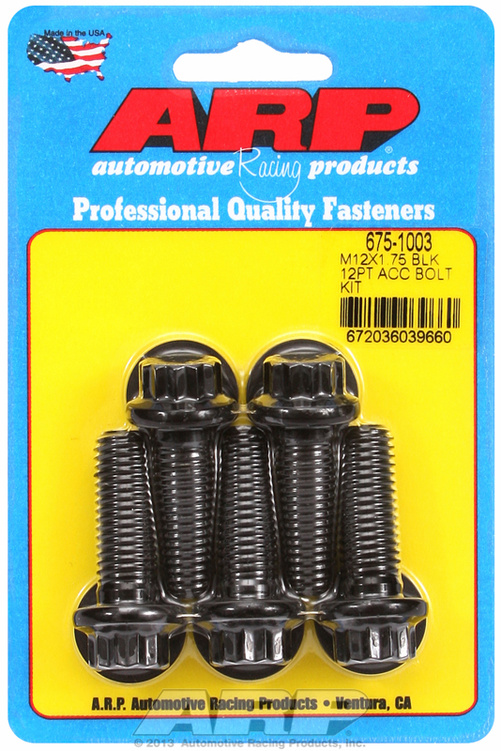 ARP Bolt Kit M12 X 1.75 X 35 Black Oxide 12PT
