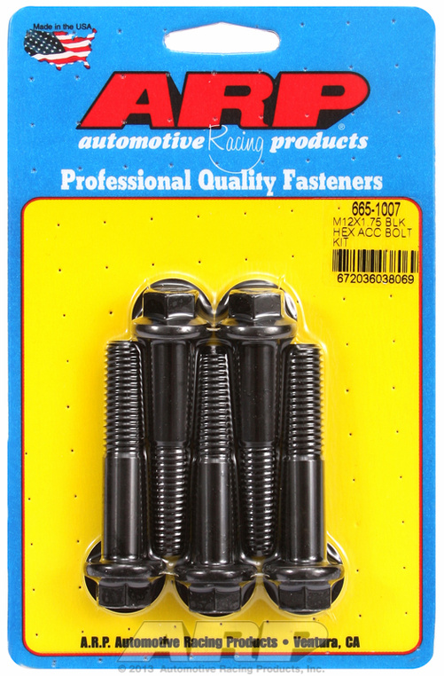 ARP Bolt Kit M12 x 1.75 x 60 Black Oxide Hex
