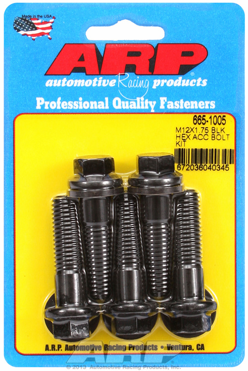 ARP Bolt Kit M12 x 1.75 x 45 Black Oxide Hex
