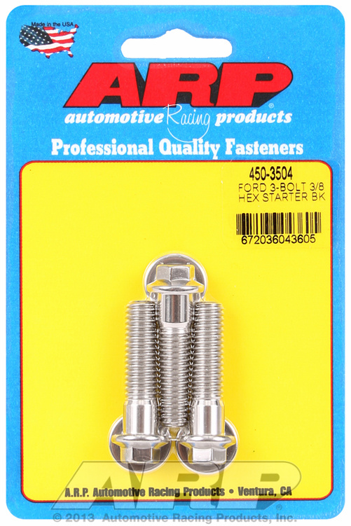 ARP Starter Bolt Kit Ford 3-Bolt 3/8 Hex