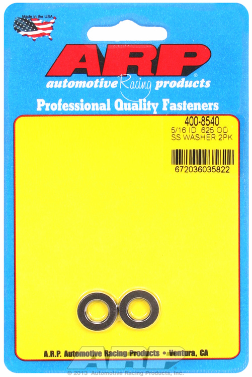 "5/16"ID .625"OD .120"TH SS washers (2pcs)