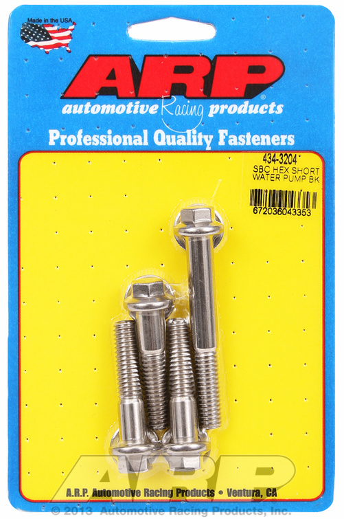 SB Chevy hex short water pump bolt kit