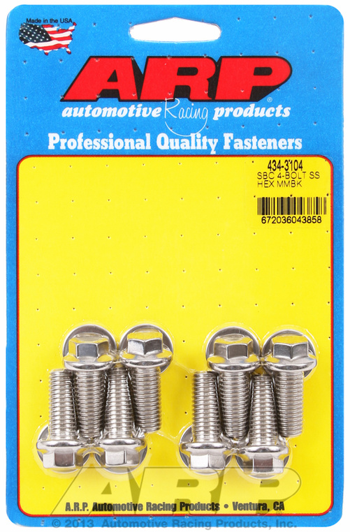 ARP Motor Mount Bolt Kit Chevy SB 4-Bolts SS Hex