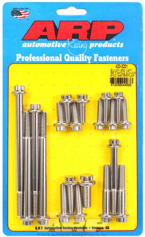 ARP Timing Cover And Waterpump Bolt Kit Buick 350 SS 12PT