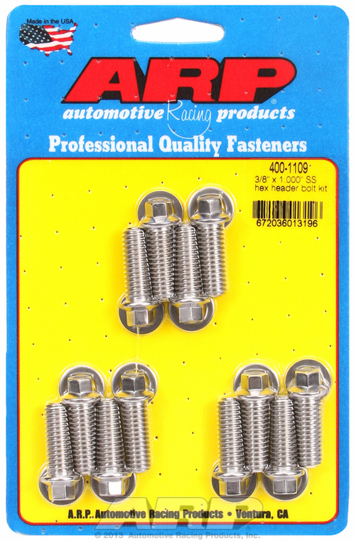 "3/8"" x 1.000 SS hex header bolt kit"