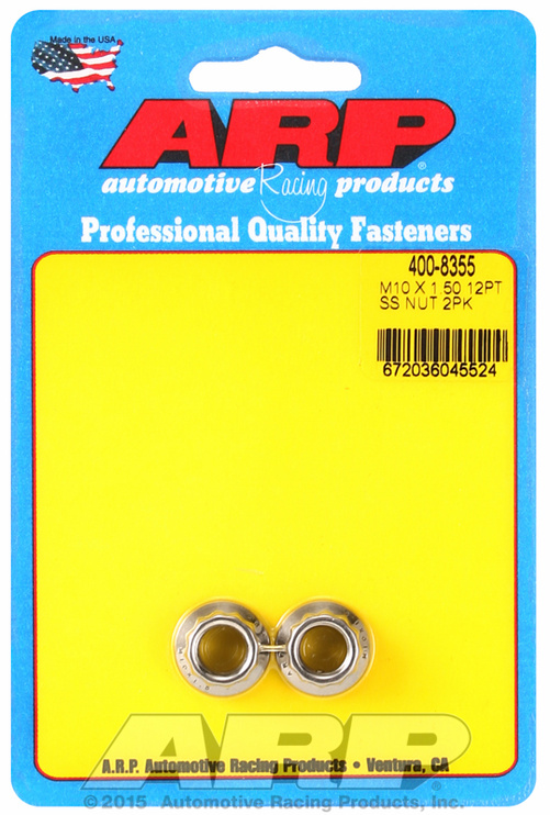 ARP M10 X 1.50 (M12 wr) SS 12pt nut kit
