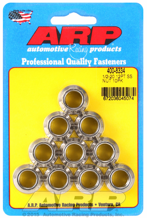 ARP 1/2-20 SS 12pt nut kit