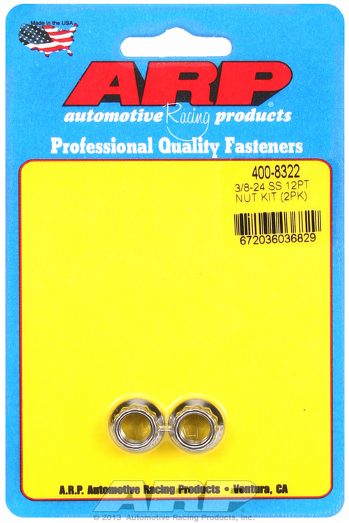 3/8-24 SS 12pt nut kit (2pcs)