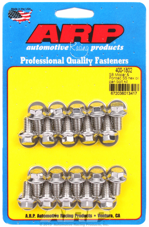 SB Mopar & Pontiac SS hex oil pan bolt kit
