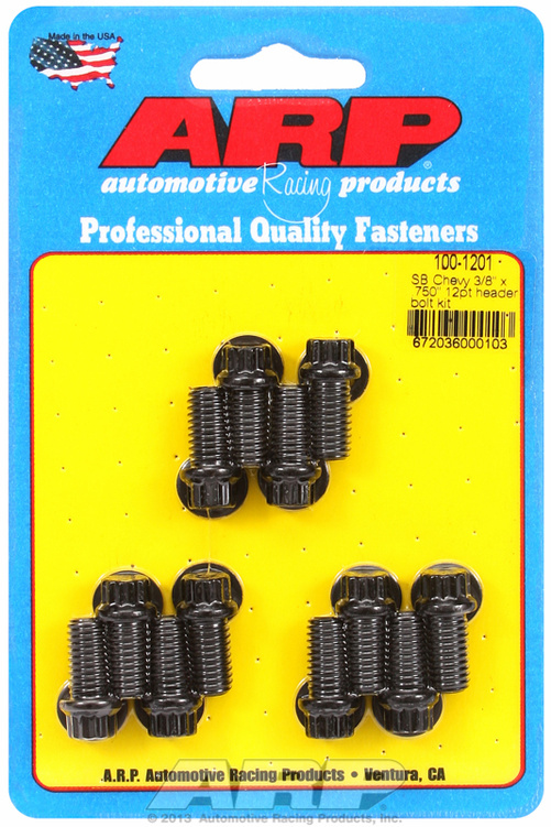 ARP SB Chevy 3/8 x .750" 12pt header bolt kit