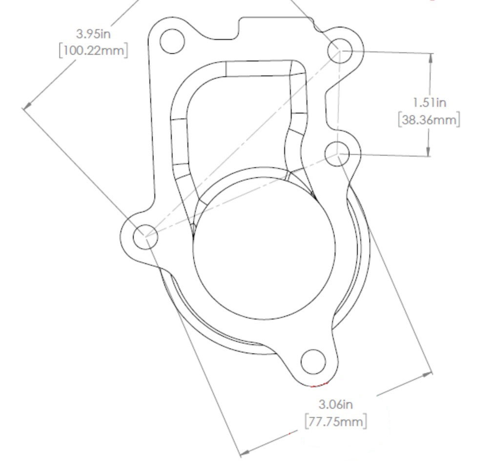 Downpipe Flansch-Holset HE221W # 7 (5-Bolzen) Rostfreier Stahl