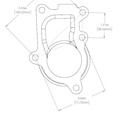 Downpipe Flansch-Holset HE221W # 7 (5-Bolzen) Rostfreier Stahl