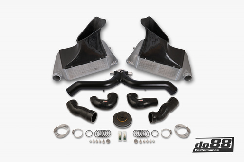 Porsche 911 Turbo (997.2) Ladeluftkühler Kit, schwarzes Rohr