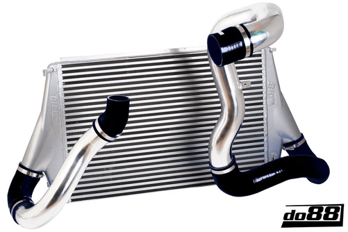 SAAB 9-3 2.8T V6 06-11 Ladeluftkühler Kit Schwarzer Schlauch
