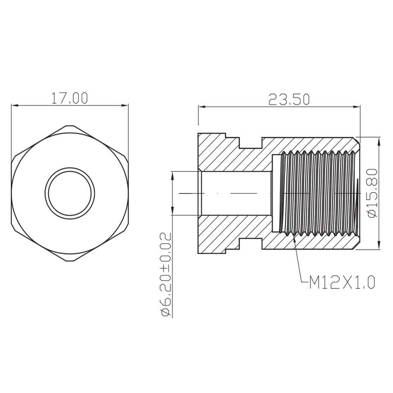 Bremsverschraubung weiblich M12x1 Edelstahl